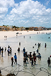LA SPIAGGIA VICINO AL PORTO VECCHIO DI MOGADISCIO.