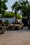 MEZZI TATTICI E VEICOLI BLINDATI DEL CONTINGENTE MULTINAZIONALE UNOSOM A MOGADISCIO NEL 1993.