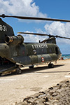  UN ELICOTTERO CH-47 SI RIFORNISCE AL PORTO VECCHIO DI MOGADISCIO 1993.